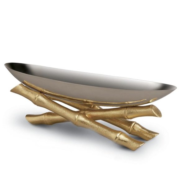 L'Objet Bambou Serving Boat NIB